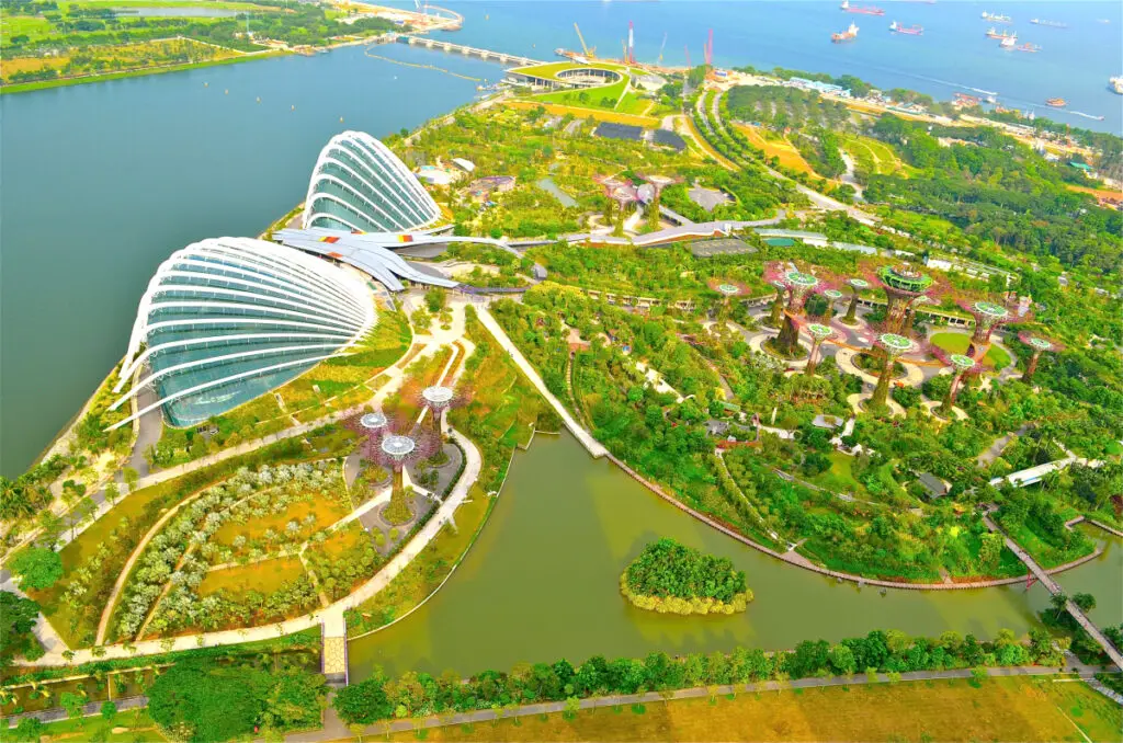 Aerial shot of Bay South Gardens by the Bay 