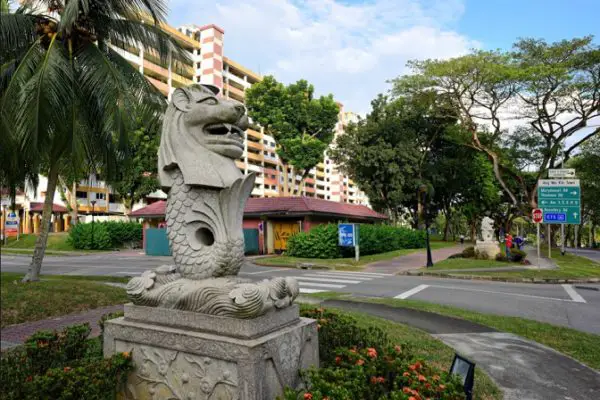 Merlion Statues at Ang Mo Kio Park 