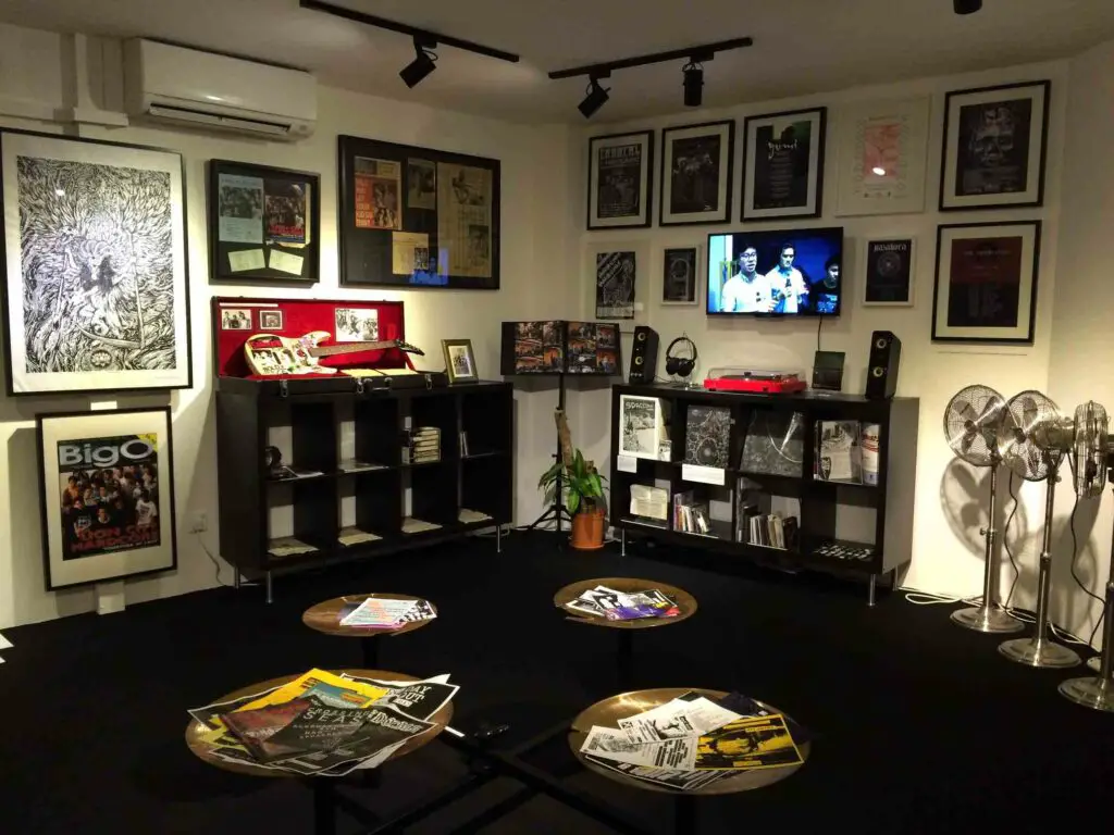 Memorabilia displayed at the Museum of Independent Music Little India Singapore