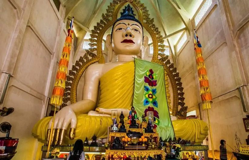 The largest Buddha in Singapore at the Sakya Muni Buddha Gaya Temple
