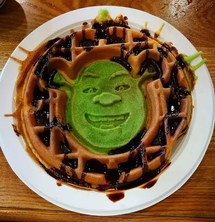 Shrek waffle at Universal Studios Singapore 