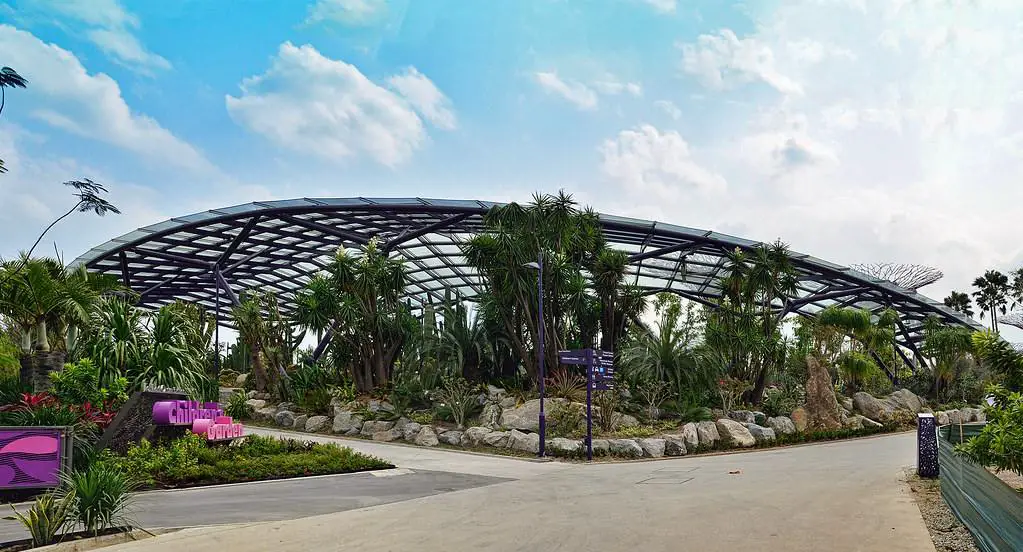 Entrance of the Sun Pavilion at Gardens by the Bay
