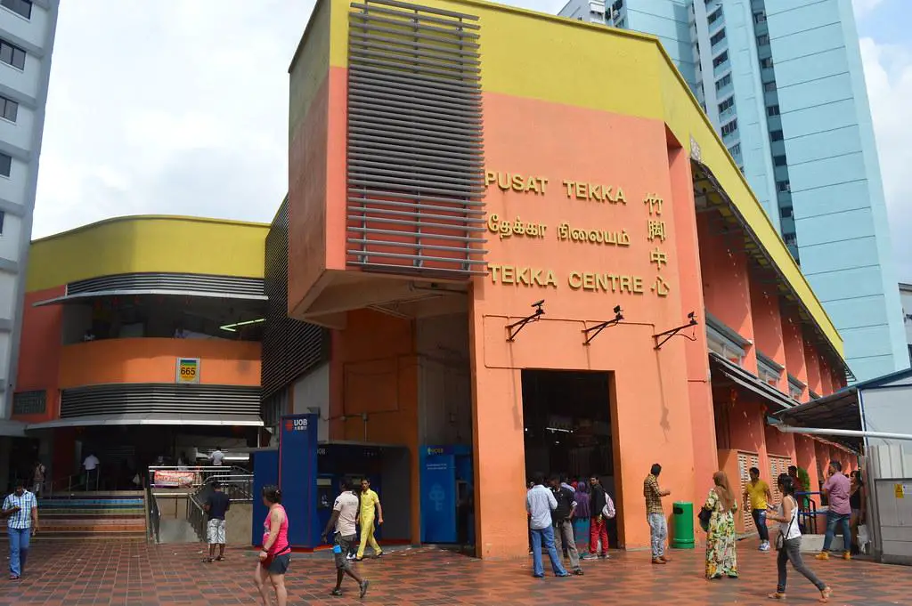 Orange building of Tekka Food Centre