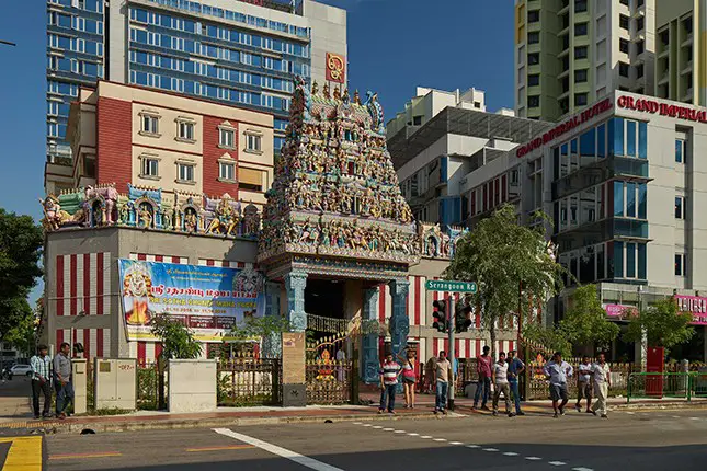 Little India Hindu Temple named, Sri Veeramakaliamman Temple.
