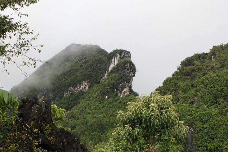 Dragon-shaped head of Ham Rong Mountain