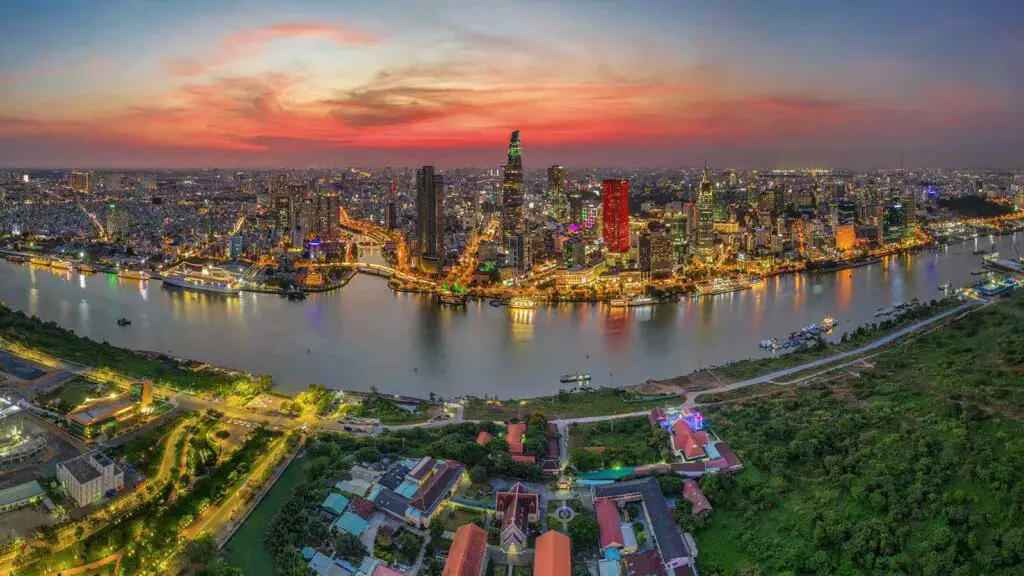 Aerial view of Ho Chi Minh City