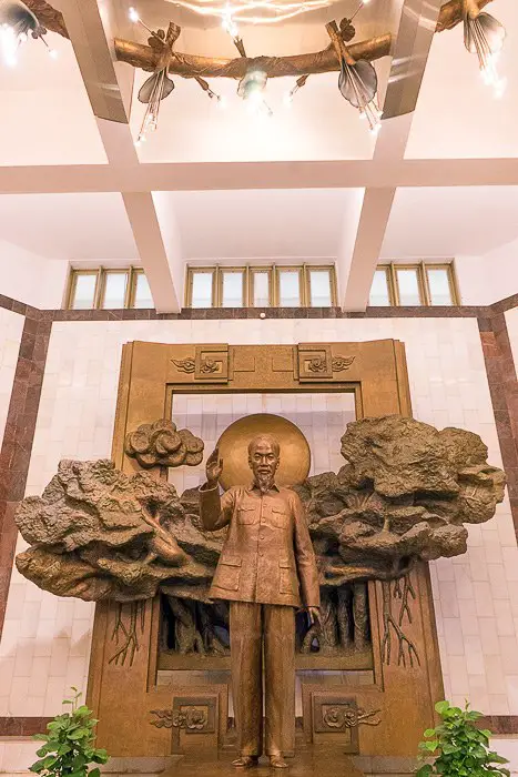 Statue of the late President Ho Chi Minh at the Museum of Ho Chi Minh