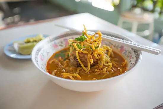 A bowl of Khao Soi in Thailand, Thai food