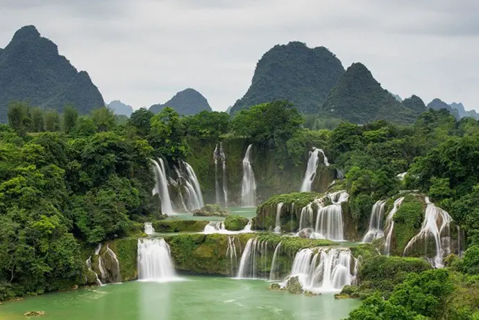 Thac Bac or Silver Waterfalls in Sapa Vietnam