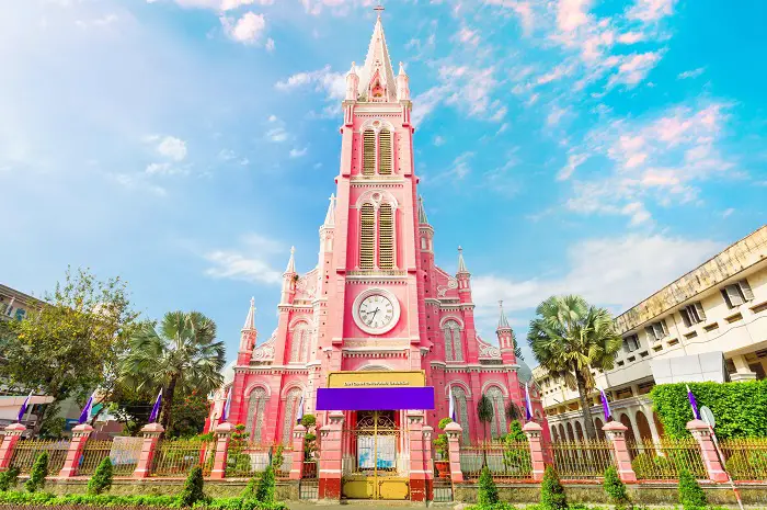 Tan Dinh Church, the pink Catholic Church in Ho Chi Minh City
