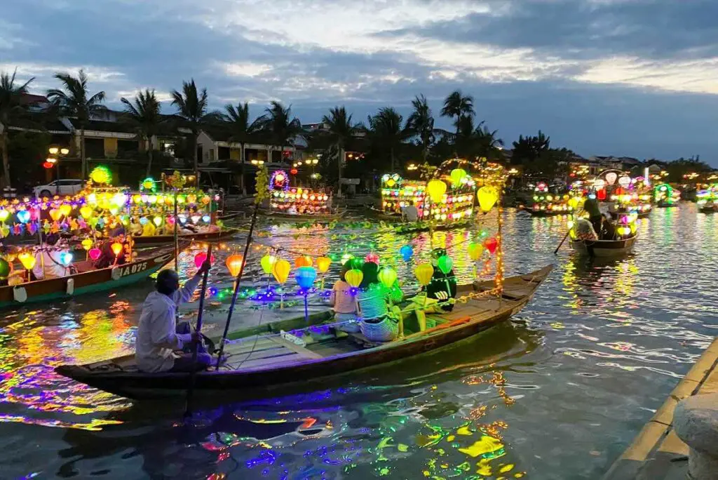 The famous lantern boat ride at the night market