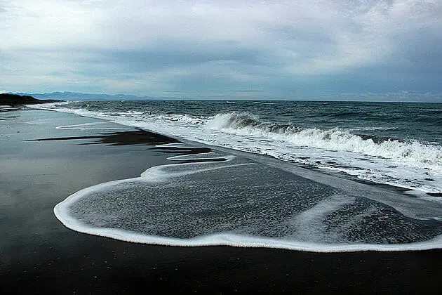 Waves over the Mindoro Black Sand Beach