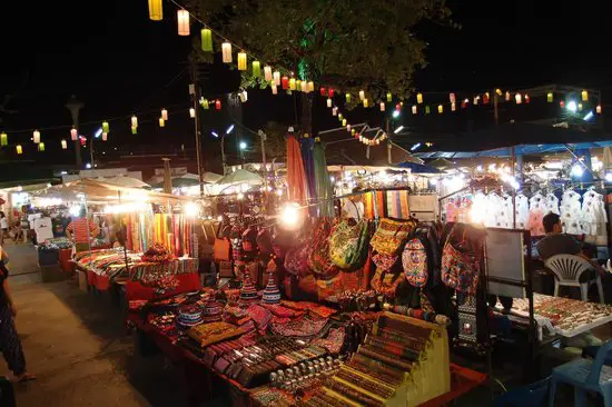 Variety of clothing and accessories at Anusarn Night Market