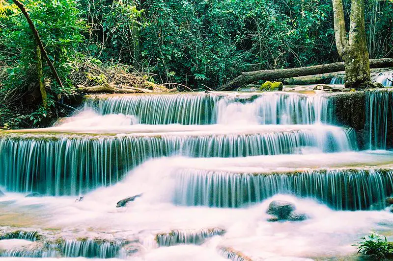 The stunning Hua Mae Khamin Waterfalls at Khuean Srinagarindra National Park