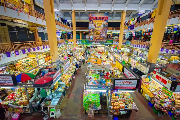 Inside of Warorot Market in Chiang Mai