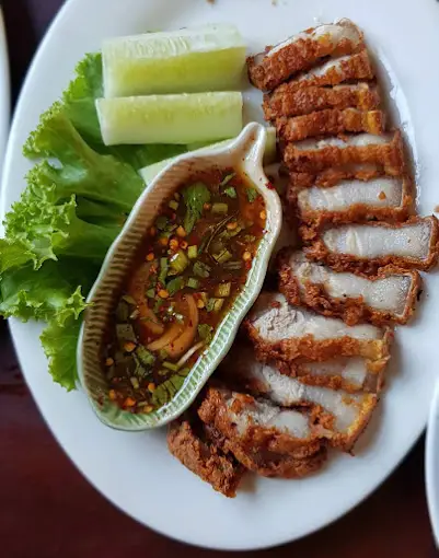 Pork cutlets at Rai Tam Suk Farm