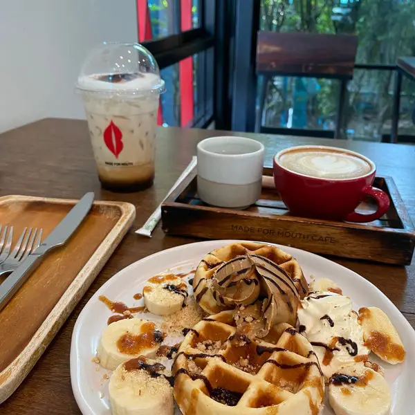 Delicious waffles at Made For Mouth Cafe